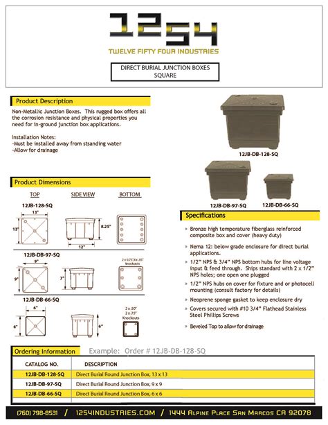 4x10x3 metal j box|j boxes for burial.